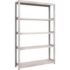 物品棚 軽中量棚 ＴＲＵＳＣＯ　スチールラック　Ｍ２型　Ｗ１１６０×Ｄ３００×Ｈ１８００　５段　単体　ネオグレー  (M2-6435（NG）)