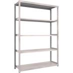 物品棚 軽中量棚 ＴＲＵＳＣＯ　スチールラック　Ｍ２型軽中量棚　１４６０Ｘ４５０ＸＨ２１００　５段　単体　ネオグレー  (M2-7545（NG）)