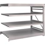 物品棚 重量棚 ＴＲＵＳＣＯ　スチールラック　Ｍ１０型重量棚　１５００Ｘ９００ＸＨ１２００　４段　単体　ネオグレー  (M10-4594（NG）)