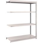 物品棚 軽中量棚 ＴＲＵＳＣＯ　スチールラック　Ｍ１．５型　Ｗ１１６０×Ｄ４４５×Ｈ１５００　４段　単体　ネオグレー  (M1.5-5444（NG）)