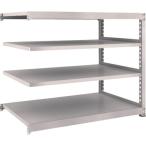 物品棚 中量棚 ＴＲＵＳＣＯ　スチールラック　Ｍ３型　Ｗ１５００×Ｄ９２１×Ｈ１２００　４段　連結　ネオグレー  (M3-4594B（NG）)