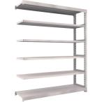 物品棚 中量棚 ＴＲＵＳＣＯ　スチールラック　Ｍ５型　Ｗ１８００×Ｄ４７１×Ｈ２１００　６段　単体　ネオグレー  (M5-7656（NG）)
