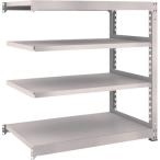物品棚 中量棚 ＴＲＵＳＣＯ　スチールラック　Ｍ５型　Ｗ１２００×Ｄ７２１×Ｈ１２００　４段　連結　ネオグレー  (M5-4474B（NG）)