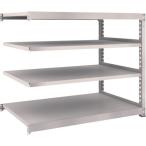 物品棚 中量棚 ＴＲＵＳＣＯ　スチールラック　Ｍ５型　Ｗ１５００×Ｄ９２１×Ｈ１２００　４段　単体　ネオグレー  (M5-4594（NG）)