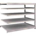 物品棚 中量棚 ＴＲＵＳＣＯ　スチールラック　Ｍ５型　Ｗ１５００×Ｄ９２１×Ｈ１２００　５段　連結　ネオグレー  (M5-4595B（NG）)