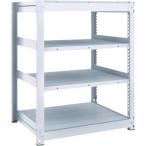 物品棚 中量棚 ＴＲＵＳＣＯ　ＴＵＧ型中量ボルトレス棚　３００ｋｇ　単体型　１５５５×４７６×Ｈ１２００　４段　  (TUG300-45S-4)