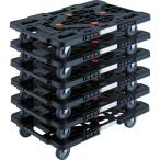 (送料別途)(直送品)TRUSCO まとめ買い 樹脂製平台車  ルートバン 6台セット MPK-600-BK-M6