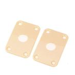 Musiclily Pro пластик производства электрогитара для прямоугольный Jack plate, крем (2 шт. комплект )