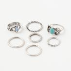 Yahoo! Yahoo!ショッピング(ヤフー ショッピング)リングセット シルバー07 大小計7点のお得なリングセット 重ねつけにもぴったり