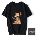 猫猫柄Ｔシャツ刺青猫大きいサイズ小...