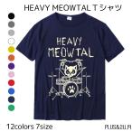 Ｔシャツ猫ヘビメタバンドドラム猫柄...