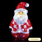 LEDクリスタルモチーフ チェックサンタ  WG-25403SA 友愛玩具 光る サンタクロース 庭 灯り モチーフ クリスマス イルミネーション ライト 屋外飾り