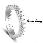 Yahoo! Yahoo!ショッピング(ヤフー ショッピング)指輪 オープンリング レディース 女性 アクセサリー ラインストーン 王冠 クラウン ティアラ 上品 華奢 エレガント キラキラ カジュアル デイリー