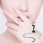 Yahoo! Yahoo!ショッピング(ヤフー ショッピング)指輪 オープンリング フロントオープン アクセサリー レディース 猫 ネコ かわいい キュート 大人可愛い プレゼント ギフト 贈り物 女性用 婦人用