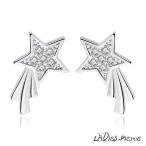 Yahoo! Yahoo!ショッピング(ヤフー ショッピング)ピアス スタッドピアス レディース アクセサリー ラインストーン シルバーカラー ファッション小物 流星 キレイ目 上品 おしゃれ エレガント プレゼ