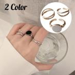 Yahoo! Yahoo!ショッピング(ヤフー ショッピング)指輪 リング 3点セット アクセサリー レディース 女性用 白 黒 金色 銀色 サイズ調整可能 開口 かわいい おしゃれ シンプル ギフト 記念日 誕