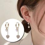 フープピアス リングピアス アクセサリー レディース 女性用 ファッション小物 輪っか サークル ハート ラインストーン おしゃれ かわいい 揺れる
