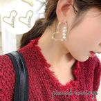 Yahoo! Yahoo!ショッピング(ヤフー ショッピング)スタッドピアス レディース 女性用 アクセサリー ラインストーン ハート フェイクパール パール風 大ぶり 大きめ キラキラ かわいい おしゃれ プレ