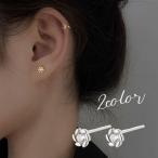 Yahoo! Yahoo!ショッピング(ヤフー ショッピング)スタッドピアス レディース 女性用 アクセサリー シルバーカラー ゴールドカラー フラワーモチーフ お花 ラインストーン キラキラ 小ぶり シンプル