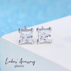 Yahoo! Yahoo!ショッピング(ヤフー ショッピング)ピアス 両耳用 スタッドピアス アクセサリー レディース 女性 婦人 ラインストーン スクエア 四角 シンプル かわいい おしゃれ ギフト プレゼント