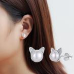 Yahoo! Yahoo!ショッピング(ヤフー ショッピング)スタッドピアス レディース 女性用 アクセサリー 耳飾り 猫 フェイクパール ネコ ねこ 可愛い おしゃれ カジュアル ギフト プレゼント 贈り物 シ