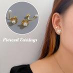 Yahoo! Yahoo!ショッピング(ヤフー ショッピング)スタッドピアス バックキャッチ レディース アクセサリー ラインストーン フェイクパール フラワー 花 2way エレガント カジュアル フォーマル