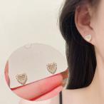 Yahoo! Yahoo!ショッピング(ヤフー ショッピング)スタッドピアス レディース 女性 アクセサリー ファッション雑貨 小物 ハート ラインストーン フェイクパール ゴールドカラー ホワイト シンプル 可