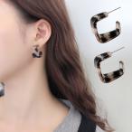 Yahoo! Yahoo!ショッピング(ヤフー ショッピング)フープピアス レディース アクセサリー 女性用 C型 アクリル スクエア マーブル おしゃれ かわいい 大人上品 きれいめ フェミニン エレガント お