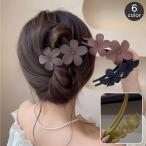 ヘアクリップ サイドバンスクリップ レディース ヘアアクセサリー フラワー 花 髪留め 髪飾り まとめ髪 ヘアアレンジ おしゃれ お出かけ カジュアル