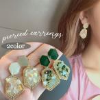 Yahoo! Yahoo!ショッピング(ヤフー ショッピング)スタッドピアス レディース 女性用 アクセサリー ゴールドカラー キラキラ ストーン 大ぶり 大きめ 存在感 揺れる 高見え 五角形 カジュアル おし