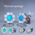 Yahoo! Yahoo!ショッピング(ヤフー ショッピング)スタッドピアス レディース 女性用 アクセサリー シルバーカラー カラーストーン フラワーモチーフ お花 キラキラ 上品 エレガント 華やか シンプル