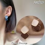 Yahoo! Yahoo!ショッピング(ヤフー ショッピング)スタッドピアス レディース アクセサリー 女性用 スクエア ツートン 四角 ひし形 おしゃれ かわいい 大人上品 きれいめ フェミニン エレガント ス