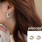 Yahoo! Yahoo!ショッピング(ヤフー ショッピング)ハーフフープピアス ピアス アクセサリー レディース 女性 婦人 C型 花 フラワー エレガント カジュアル おしゃれ かわいい 上品 スタッドピアス