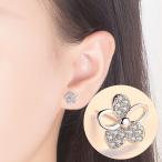 Yahoo! Yahoo!ショッピング(ヤフー ショッピング)スタッドピアス レディース 女性 アクセサリー ファッション雑貨 フラワー 花 ラインストーン シルバーカラー シンプル かわいい キュート エレガン