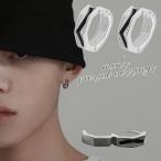 Yahoo! Yahoo!ショッピング(ヤフー ショッピング)フープピアス メンズ レディース リングタイプ 男性用 女性用 アクセサリー シルバーカラー ライン ギザギザ ナット風 シンプル メタル かっこいい