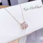 Yahoo! Yahoo!ショッピング(ヤフー ショッピング)ネックレス ペンダント レディース 女性用 アクセサリー ゴールドカラー リング サークル トリオ 3連 ラインストーン キラキラ ローマ数字 華奢