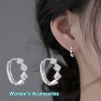 Yahoo! Yahoo!ショッピング(ヤフー ショッピング)ピアス フープピアス 耳飾り アクセサリー レディース 女性 ラインストーン きらきら 上品 華奢 シンプル ひし形 ご褒美 普段使い オフィス プレ