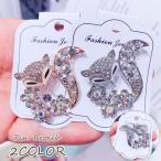  булавка брошь аксессуары женский biju- стразы Kirakira лисица животное цветок цветок симпатичный модный роскошный женщина женщина 