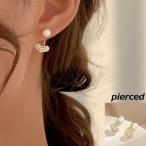 Yahoo! Yahoo!ショッピング(ヤフー ショッピング)スタッドピアス バックキャッチピアス ピアス レディース 女性 婦人 アクセサリー フェイクパール ラインストーン ハート かわいい 上品 おしゃれ