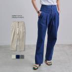 コルセット風ストレートパンツ ハイウエスト ワイドパンツ デニムパンツ レディース タック ロングパンツ 長ズボン ジーンズ ジーパン ボトムス 脚長