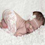 レースパンツ パンツ ボトムス ベビー 新生児 赤ちゃん 出産記念 誕生記念 レース ヘアバンド セット かわいい 可愛い コスチューム 写真撮影