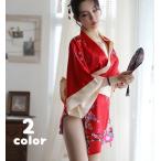 コスプレ衣装 コスプレ コスチューム ショート和服 Tバックショーツ レディース トップス インナー 2点セット ミニ浴衣 日本伝統服 花柄 丈短め
