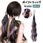 ショッピングウィッグ ポイントウィッグ 単品 1本 部分ウィッグ エクステ ヘアゴム レディース 女性用 ロング 付け毛 ウェーブ メッシュ ポニーテール ヘアアレンジ エ