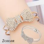 Yahoo! Yahoo!ショッピング(ヤフー ショッピング)バングル ブレスレット リボンデザイン ラインストーン ゴールドカラー レディース アクセサリー かわいい ギフト プレゼント 誕生日 クリスマス