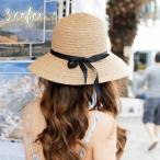 麦わら帽子 ストローハット レディース 女性 婦人 日よけ 暑さ対策 UV対策 紫外線対策 日焼け防止 シンプル リボン おしゃれ かわいい お散歩