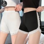 ペチパンツ タップパンツ レディース 女性下着 インナー インナーパンツ 見せパン 裾レース おしゃれ かわいい 透け対策 薄手 ショートパンツ 短パ