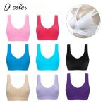 スポーツブラ ブラジャー レディース ノンワイヤー スポブラ プルオーバー 無地 単色 シンプル カラバリ豊富 フィットネス 下着 インナー