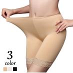 ペチパンツ タップパンツ レディース ペチコート インナーパンツ 透け防止 ボクサー 裾レース 見せパンツ ハイウエスト 女性下着 婦人用 無地 単色