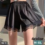 ショッピングペチパンツ ペチコート 単品 1枚 ペチパンツ レディース 女性 レース インナー ショートパンツ 3分丈 無地 単色 光沢感 シンプル カジュアル おしゃれ