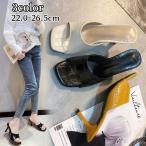 ミュール サンダル レディース 婦人用 レザー調 型押し風デザイン 靴 シューズ オープントゥ おしゃれ かわいい デイリー 普段使い オフの日 お出